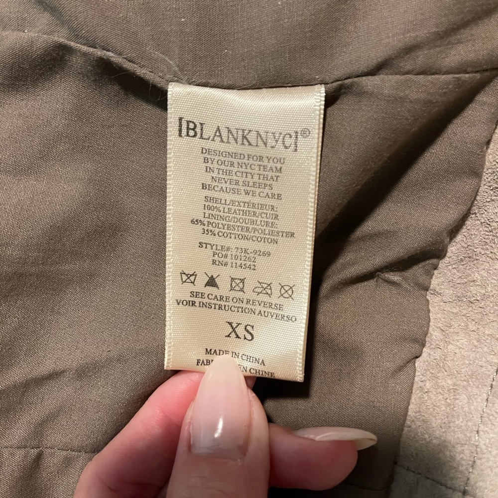Suede Moto Jacket in Sand Stoner
BLANKNYC - Picture 3 of 6